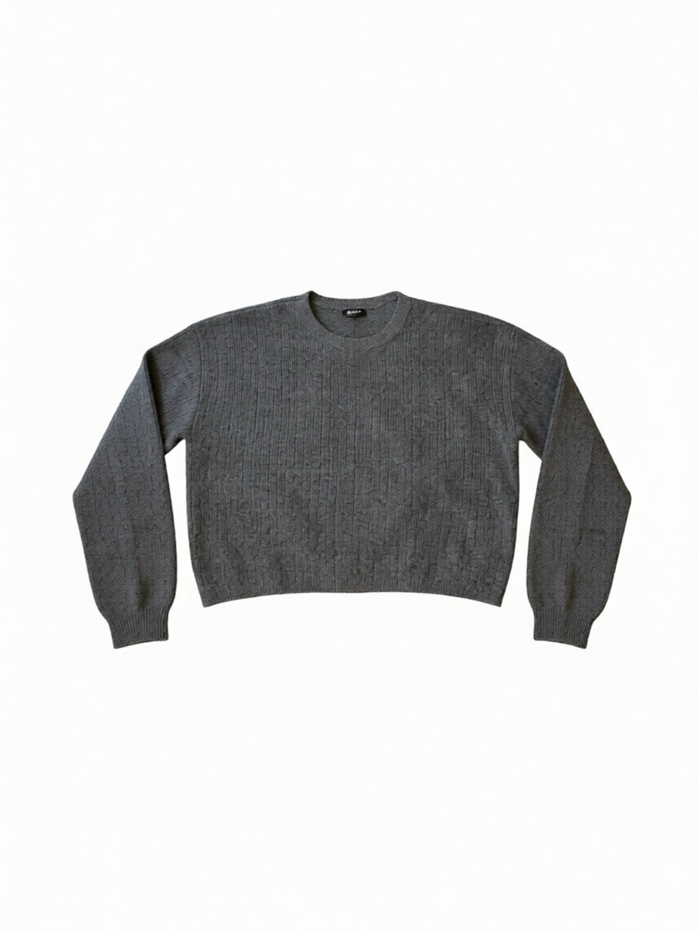 Cashmere blend Knit Sweater - Charcoal Gray